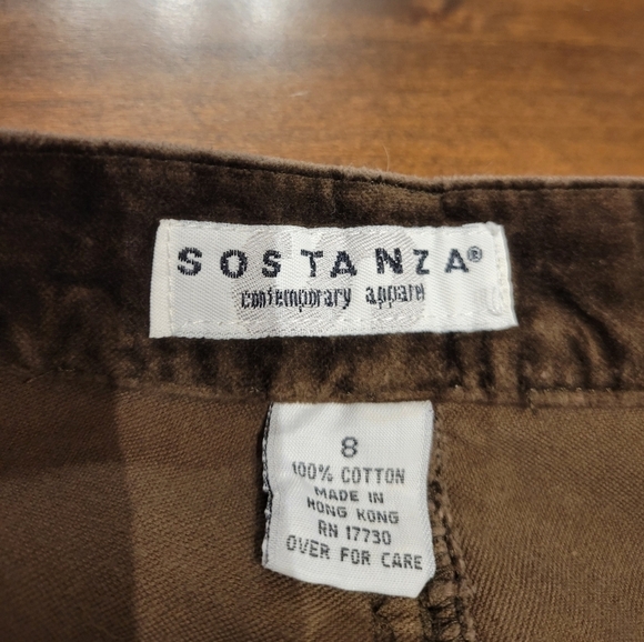 Vintage chocolate brown velour pants - Picture 4 of 4